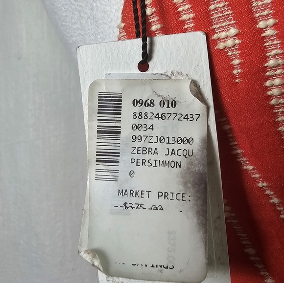 Milly Zebra Jacquard Womens Dress Sz 0 Persimmon Raceback Knee Length - Picture 14 of 15